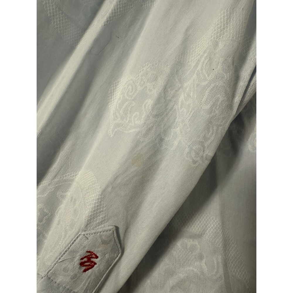 Robert Graham SZ L‎ Shirt & Contrast Cuff Button Down Dress Shirt - Picture 5 of 11